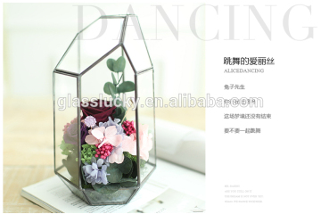 Antique geometric glass terrarium wholesale, glass plant terrarium