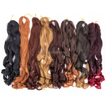 AlIiLeader 150g Top Quality Spiral Curly Hair French Curl Crochet Braids Synthetic Deep Wave Hair Extensions