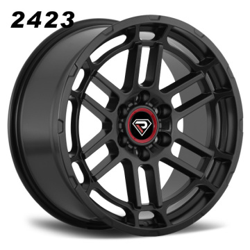 Chinese Supplier: Model 2423 Aluminum Alloy Rims in Satin Black, Available in 17/18/20 Inch with 8/9J Sizes