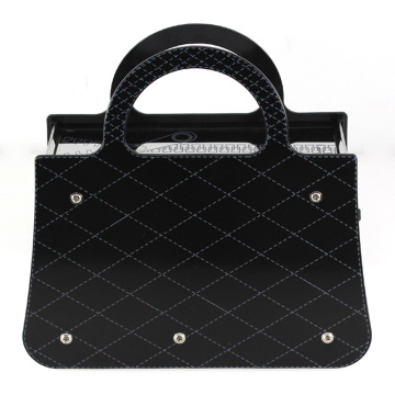 Metal preto bolsa flip relógio