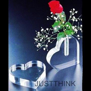 Hot Selling Acrylic Heart Flower Vase FZ-BL-0416-4