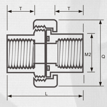 ASTM SCH80 UPVC Union Cor cinza escuro