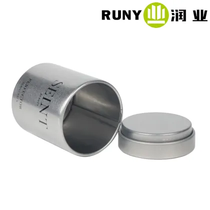 Round frosted powder iron can