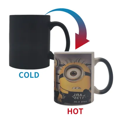 Temperature Sensitive Color Changing Thermo Mug - Funny Ceramic Cup