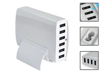 High Quality Travel 4 / 6 Port USB Wall Charger for Samsung