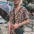 Custom Men's Handsome Leopard Print Shirt