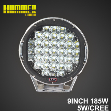 Fast delivery black or red round 9 inch 185w offroad led working light KR9185 New product in 2015 led driving light for Vehicle