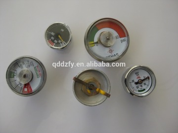 Small pressure gauge fire extinguisher gauge