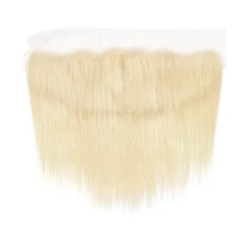 Top Grade 613 Blonde Silk Brazilian Raw Virgin Human Hair 13x4 13x6 Transparent Swiss Lace Frontal Straight Hair HD Lace Front