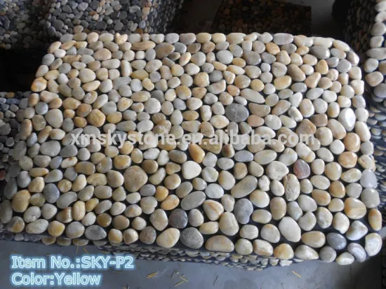 Nanjing Good Quality Natural Stone Polished Pebble Stone Mat