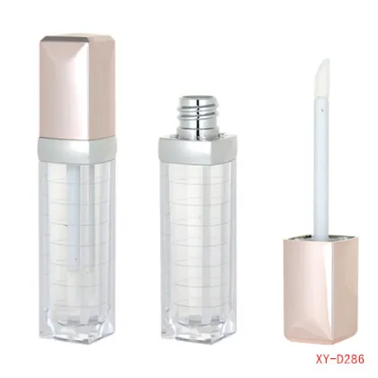 Cosmetics Lip Gloss Tube With Brush
