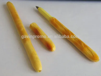 Finger stick bread / loaf / toast / baguette shape novelty advertising ball pen