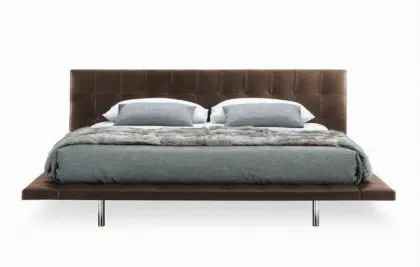 Stainless steel frame Grace leather Onda bed