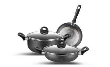 5 Stück Aluminium Antihaftbeschichtung Kochgeschirr Set