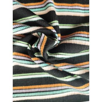 Poly Rayon Span Stripe Crepe