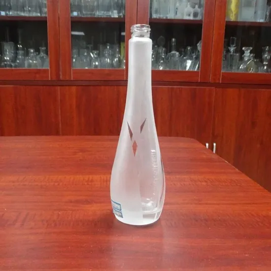screw top pretty frosted liquor vodka empty glass bottles 300ml