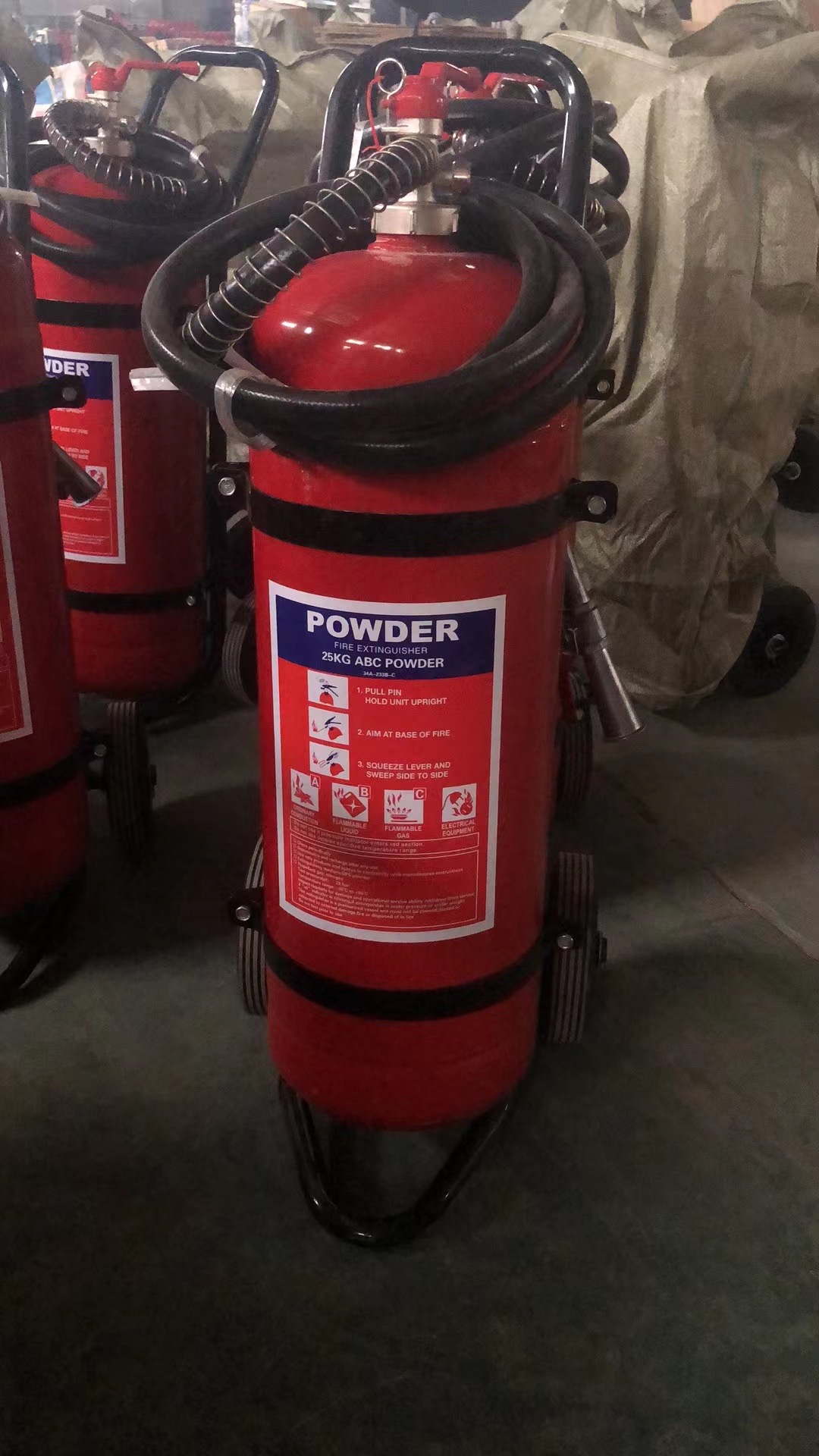 25Kg Wheeled dry powder fire extinguisher