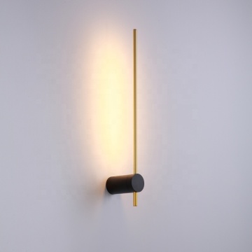 Luxury Brushed Gold Round Base LED Wall Lamp
