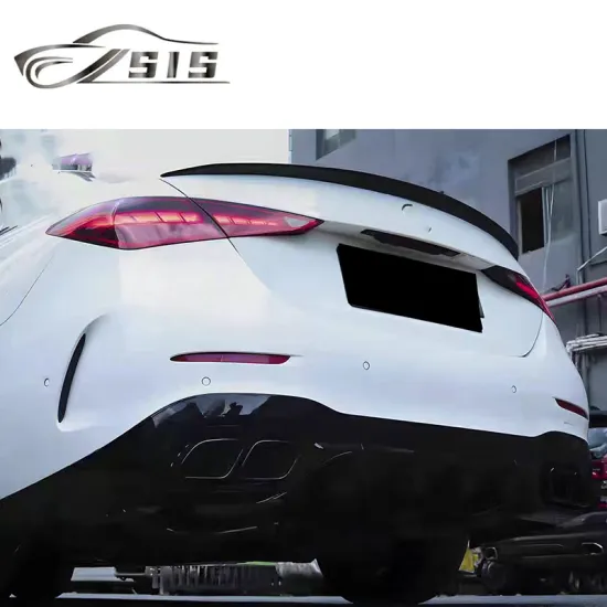 2022-2023 C-Class W206 C200L C260L C63 A-Style Rear Diffuser with Exhaust Tips - Plastic Material Back Lips