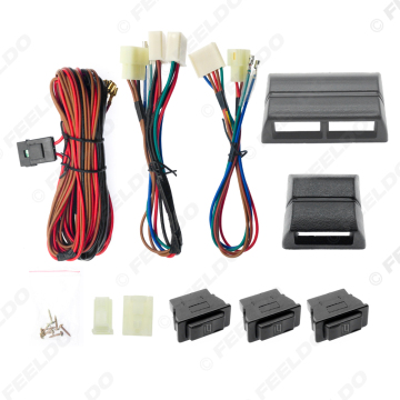 Universal Power Window 3PCs Switches Kit with Holder and Wire Harness
