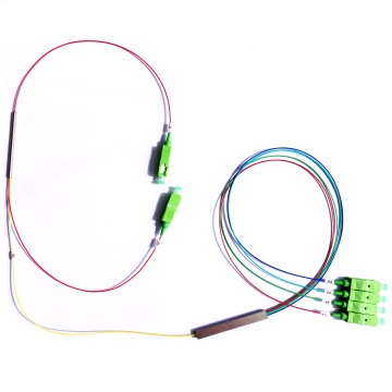 Özelleştirilebilir CO -NET Fiber Optik PLC Splitter 1x4 ila FBT Koupler 1x2 ile SC/APC konnektörü - FTTH BLOK 1M