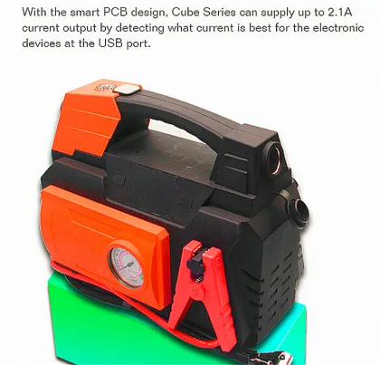 Portable Power Bank Battery Booster 12v Jump Starter 39000mAh W Air Compressor