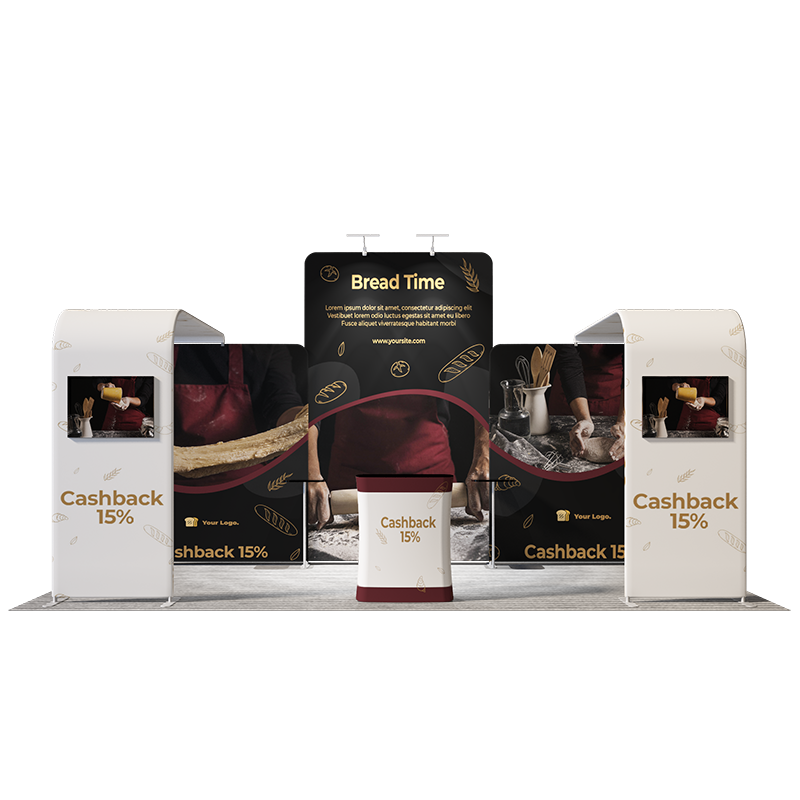 எளிதாக நிறுவ தனிப்பயன் பதற்றம் துணி கண்காட்சி சாவடி