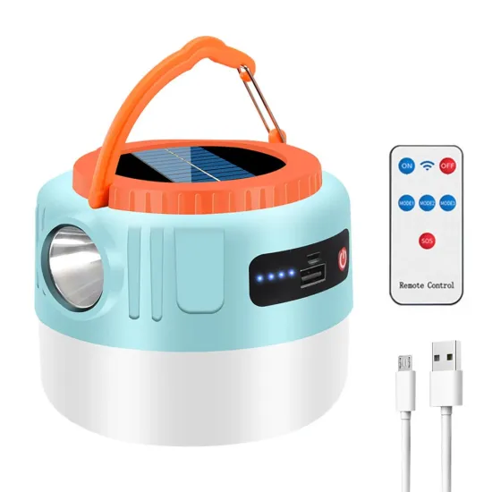 Rechargeable Solar Emergency Light with Portable Hanging Dimmable LED Bulb