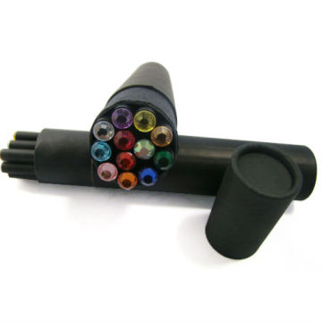 Black wooden pencils with diamond top