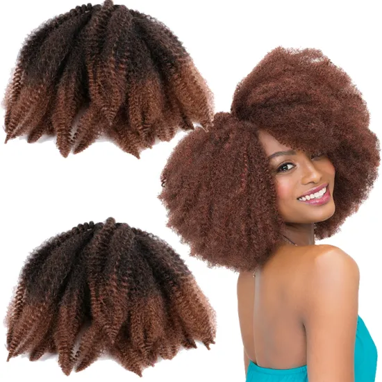 Short Afro Kinky Curly Hair Extensions Bulk for Dreadlocks Crochet Dreadlocks Afro Kinky Curly Hair Crochet for African Women