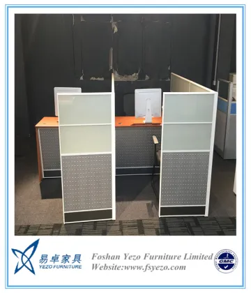 Formica fireproof board curved banding double office desk workstation modular