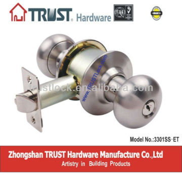 TRUST 3301SS-ET:ANSI Grade 3 Cylindrical Knob Lock with 304SS