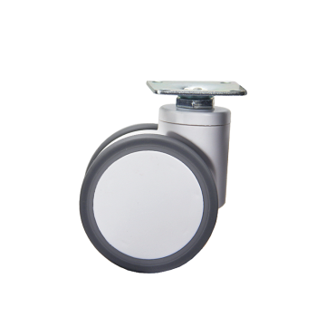 Medical Grade 2.5 Inch Swivel Casters with TPR Dual Twin Design for Hospital Equipment