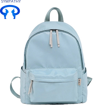 Custom pure color nylon   backpack