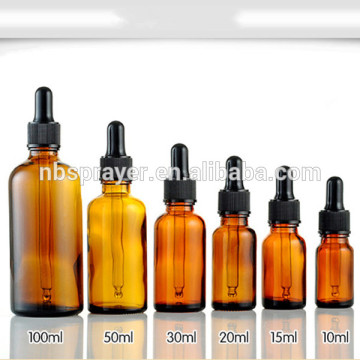 5ml 10ml 15ml 20ml 30ml glass brown color bottle with dropper, essential oil bottle
