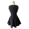 Sleeveless Mini Dress With Round Neckline