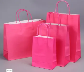 Customized Fashion brown Take Away Fast Food Bag