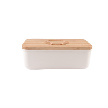 Panna quadrata di bambù Copertina - scatola di stoccaggio del pane