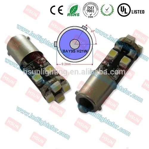 top sale H21W light ,Canbus H21W led lamp, car LED bay9s