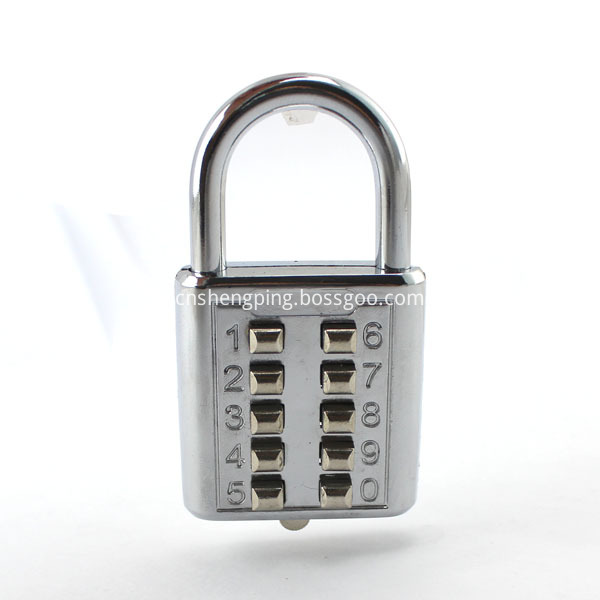 10 Button Mini Travel Luggage Lock