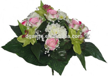 silk plastic flower bouquet deluxe rose peony flower bouquet