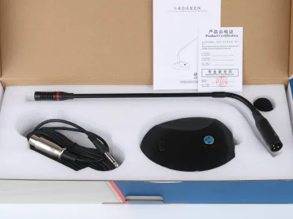Popular Portable Radio Microphone: AOM-5244L-R Gooseneck Wired Table Microphone