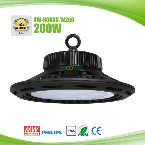 5 years warranty IP65 industrial 200w led high bay light