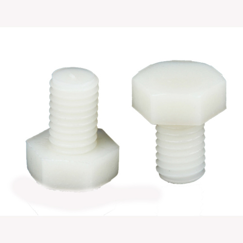 Chiều dài Nylon Hex Bolt Hình lục giác bằng nhựa trắng