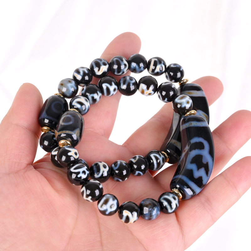 Натуральный браслет Dzi Agate Beads