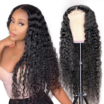 Water Wave Peruvian Hair Wig, Transparent Swiss Hd Lace Frontal Wig Human Hair wigs Peruvian Hair