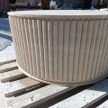 Klassischer runder Erdtonbeton Couchtisch
