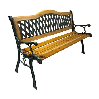 Steel and Hardwood Frame Outdoor Leisure Furniture: Porch Loveseats and Park Benches