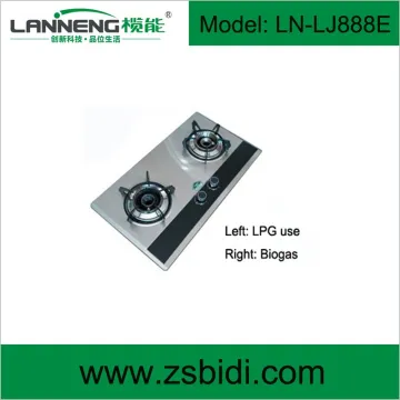 New Model Gas Hob with One LPG Burner and One Biogas Burner