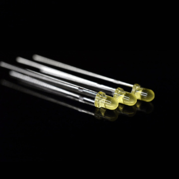 Super Bright 3mm Diffused Yellow LED 580nm 585nm